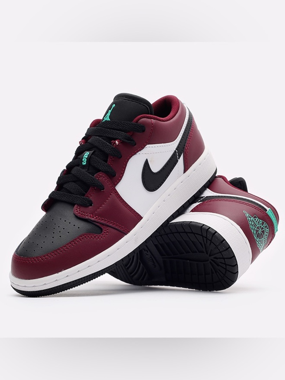 Nike Air Jordan 1 Low Se Dark Beetroot black Roma Green DM0589-635 Sz 6Y Big boy